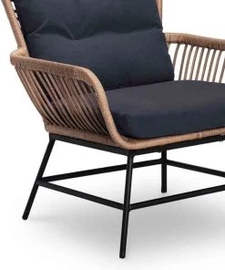 BUITEN Living Dex Wicker Loungestoel Tuin | Wicker + Aluminium | Bamboe Antraciet -Tuinverzorgings Winkel 1002x1200 2