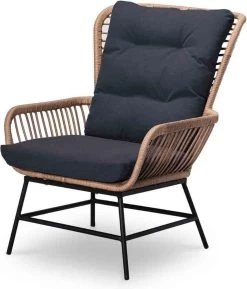 BUITEN Living Dex Wicker Loungestoel Tuin | Wicker + Aluminium | Bamboe Antraciet -Tuinverzorgings Winkel 1025x1200 2