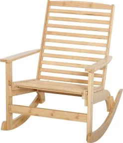 Outsunny Tuin Schommelstoel, Relaxstoel, Tuinstoel, Bamboe Multiplex Naturel 84A-171 -Tuinverzorgings Winkel 1037x1200