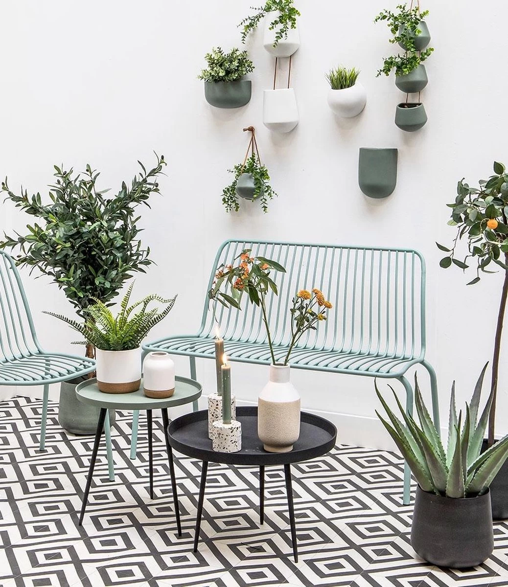 Pt Wand Bloempot Oval Wide - Green 4 Pt Wand Bloempot Oval Wide - Green - Afbeelding 2