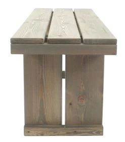 Toulouse Tuinbank Zonder Rugleuning - Licht Grijs - 118 Cm - Houten Tuinbank - Steigerhouten Tuinbank - Tuinbankje -Tuinverzorgings Winkel 1060x1200