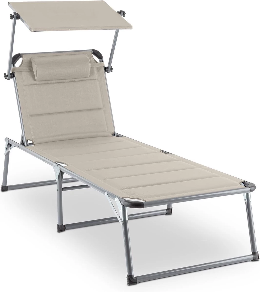 Blumfeldt Amalfi Ligstoel Tuin , Ligbed 70x37x200cm , Schuimrubberbekleding En Hoofdkussen , Rugleuning Verstelbaar Op 5 Standen , Zonnekap Voor Zonnebaden Zonder Verblind Te Worden 3 Blumfeldt Amalfi Ligstoel Tuin , Ligbed 70x37x200cm , Schuimrubberbekleding En Hoofdkussen , Rugleuning Verstelbaar Op 5 Standen , Zonnekap Voor Zonnebaden Zonder Verblind Te Worden