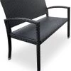 Casaria Polyrattan Tuinbank – 2 Zits UV-bestendig - Zwart -Tuinverzorgings Winkel 1094x1200