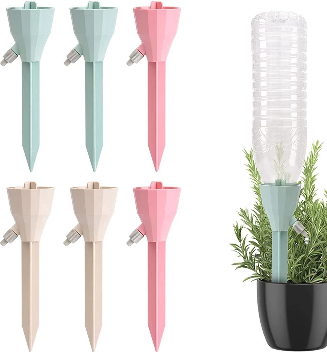 BOTC Waterdruppelaar Set Van 6 Stuks Voor Planten - Watergeefsysteem 3 BOTC Waterdruppelaar Set Van 6 Stuks Voor Planten - Watergeefsysteem