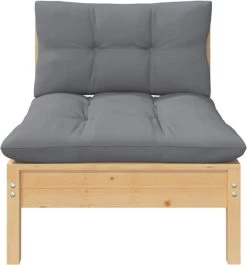 VidaXL 3-delige Loungeset Met Grijze Kussens Massief Grenenhout -Tuinverzorgings Winkel 1118x1200 1