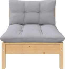 VidaXL 3-delige Loungeset Met Grijze Kussens Massief Grenenhout -Tuinverzorgings Winkel 1118x1200