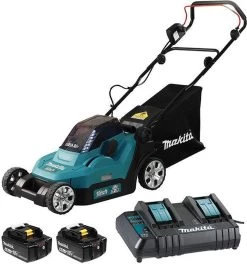 Makita Grasmaaier - DLM382CM2 - 2x18 V - 38 Cm - Incl. 4,0 Ah Accu (2 St) En Duolader -Tuinverzorgings Winkel 1121x1200 2