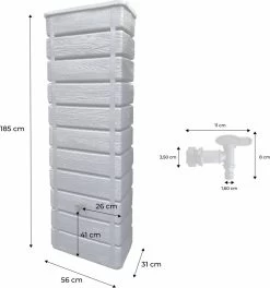 Regenton Muurtank, Grandval 300L, Antraciet Kunststof, Imitatiehout, Met Gootaansluitset Inbegrepen 10 Regenton Muurtank, Grandval 300L, Antraciet Kunststof, Imitatiehout, Met Gootaansluitset Inbegrepen -Tuinverzorgings Winkel 1122x1200 1