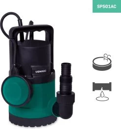 VONROC Dompelpomp/Waterpomp 300W - 6500l/h - Voor Schoon En Licht Vervuild Water - Met Vlotter 12 VONROC Dompelpomp/Waterpomp 300W - 6500l/h - Voor Schoon En Licht Vervuild Water - Met Vlotter -Tuinverzorgings Winkel 1123x1200 2