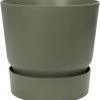 Elho Greenville Rond 30 - Grote Bloempot Voor Buiten - Gemaakt Van Gereycled Plastic - Ø 29.5 X H 27.8 Cm - Blad Groen