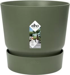Elho Greenville Rond 30 - Grote Bloempot Voor Buiten - Gemaakt Van Gereycled Plastic - Ø 29.5 X H 27.8 Cm - Blad Groen -Tuinverzorgings Winkel 1133x1200 3