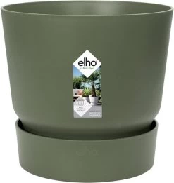 Elho Greenville Rond 30 - Grote Bloempot Voor Buiten - Gemaakt Van Gereycled Plastic - Ø 29.5 X H 27.8 Cm - Blad Groen -Tuinverzorgings Winkel 1135x1200 2
