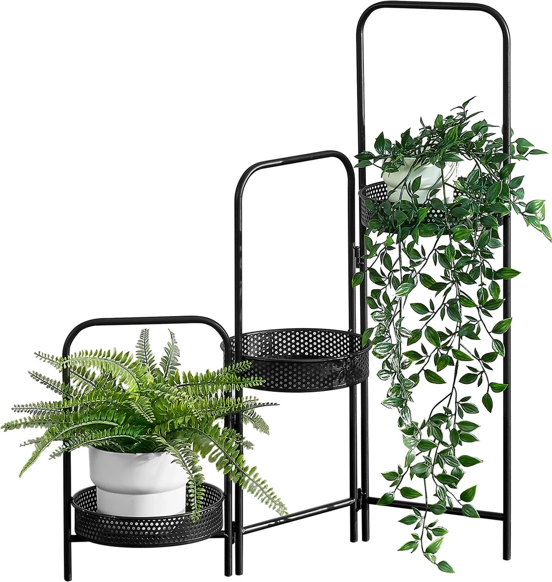 Plantenstandaard Vrasene Metaal 75x68x20 Cm Zwart 2 Plantenstandaard Vrasene Metaal 75x68x20 Cm Zwart