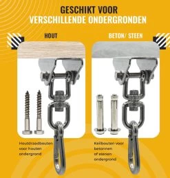 Itstrong® Plafondhaak Ophangsysteem Voor Binnen & Buiten – Ophanghaak Voor Bokszak – Schommel – Schommelstoel – Hangstoel - RVS -Tuinverzorgings Winkel 1146x1200 2