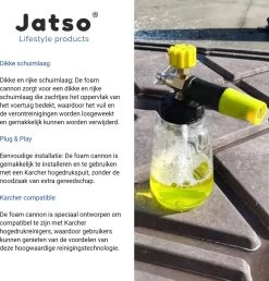 Jatso® Foam Cannon - Snow Foam - Foam Gun - Schuimlans - Foam Gun Auto - Foam Lance - Schuimsproeier - Snow Foam Cannon - Past Op Karcher K1 T/m K7 - Messing - Afneembaar Pistool -Tuinverzorgings Winkel 1151x1200 1