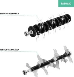 VONROC Elektrische Verticuteermachine - Gazonbeluchter – 1300W – Maaibreedte 320 Mm – 4 Dieptestanden (12/9/6/3 Mm) – Incl. 35L. Opvangbak 17 VONROC Elektrische Verticuteermachine - Gazonbeluchter – 1300W – Maaibreedte 320 Mm – 4 Dieptestanden (12/9/6/3 Mm) – Incl. 35L. Opvangbak -Tuinverzorgings Winkel 1160x1200 3