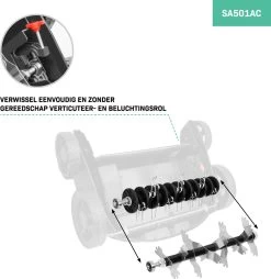 VONROC Elektrische Verticuteermachine - Gazonbeluchter – 1300W – Maaibreedte 320 Mm – 4 Dieptestanden (12/9/6/3 Mm) – Incl. 35L. Opvangbak 12 VONROC Elektrische Verticuteermachine - Gazonbeluchter – 1300W – Maaibreedte 320 Mm – 4 Dieptestanden (12/9/6/3 Mm) – Incl. 35L. Opvangbak -Tuinverzorgings Winkel 1169x1200 3