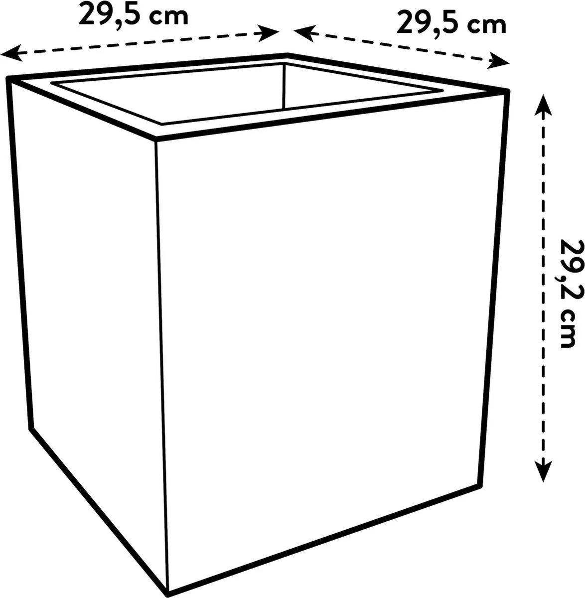 Elho Vivo Next Vierkant 30 - Plantenbak Voor Binnen & Buiten - Ø 29.5 X H 29.5 Cm - Zwart/Living Black 6 Elho Vivo Next Vierkant 30 - Plantenbak Voor Binnen & Buiten - Ø 29.5 X H 29.5 Cm - Zwart/Living Black - Afbeelding 4