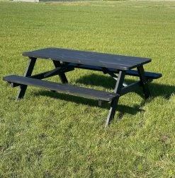 Goedkopepicknicktafels.nl | Zwarte XL Picknicktafel | Tuintafel 6 Persoons | Zwart Gespoten Gedroogd Grenen Hout! -Tuinverzorgings Winkel 1177x1200