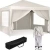 Waterdichte Partytent 3x3 Meter Opvouwbaar Met Zijwanden- Paviljoen Met Zijpanelen - Easy Up - Pop-up Tent Met Haringen, Touw En Anti Slip Poten