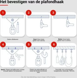 Ophangsysteem - Plafondhaak RVS - Ophanghaak TRX - Hangstoel Buiten - Hangstoel Binnen – Schommelstoel - Schommel - Bokszakken - RVS - 300kg -Tuinverzorgings Winkel 1186x1200 1