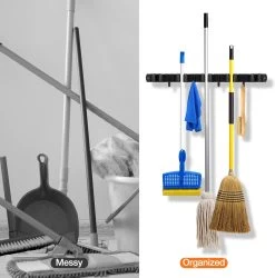 BOTC Bezemhouder - 5 Houders 6 Haken - Gereedschapshouder - Zeflklevend - Bezem Ophangsysteem - Ophanghaken - Tuingereedschap -Tuinverzorgings Winkel 1186x1200 6