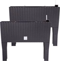 Prosperplast Kunststof Rato Plantenbak Op Poten Met Irrigatiesysteem Antraciet 80 X 33 X 62 Cm - 72 Liter - Balkonbakken/bloembakken -Tuinverzorgings Winkel 1191x1200 13