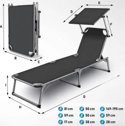Sens Design Zonnebed - Ligbed Inklapbaar Met Zonneklep - Grijs 13 Sens Design Zonnebed - Ligbed Inklapbaar Met Zonneklep - Grijs -Tuinverzorgings Winkel 1191x1200