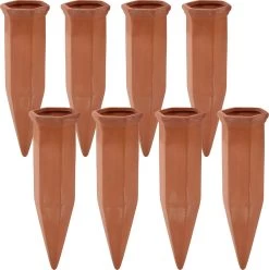Bloomin Waterdruppelaar Van Terracotta - Waterdruppelaar Voor Planten - Druppelsysteem - Irrigatiesysteem - Watergeefsysteem - Bewateringssysteem - 8 Stuks