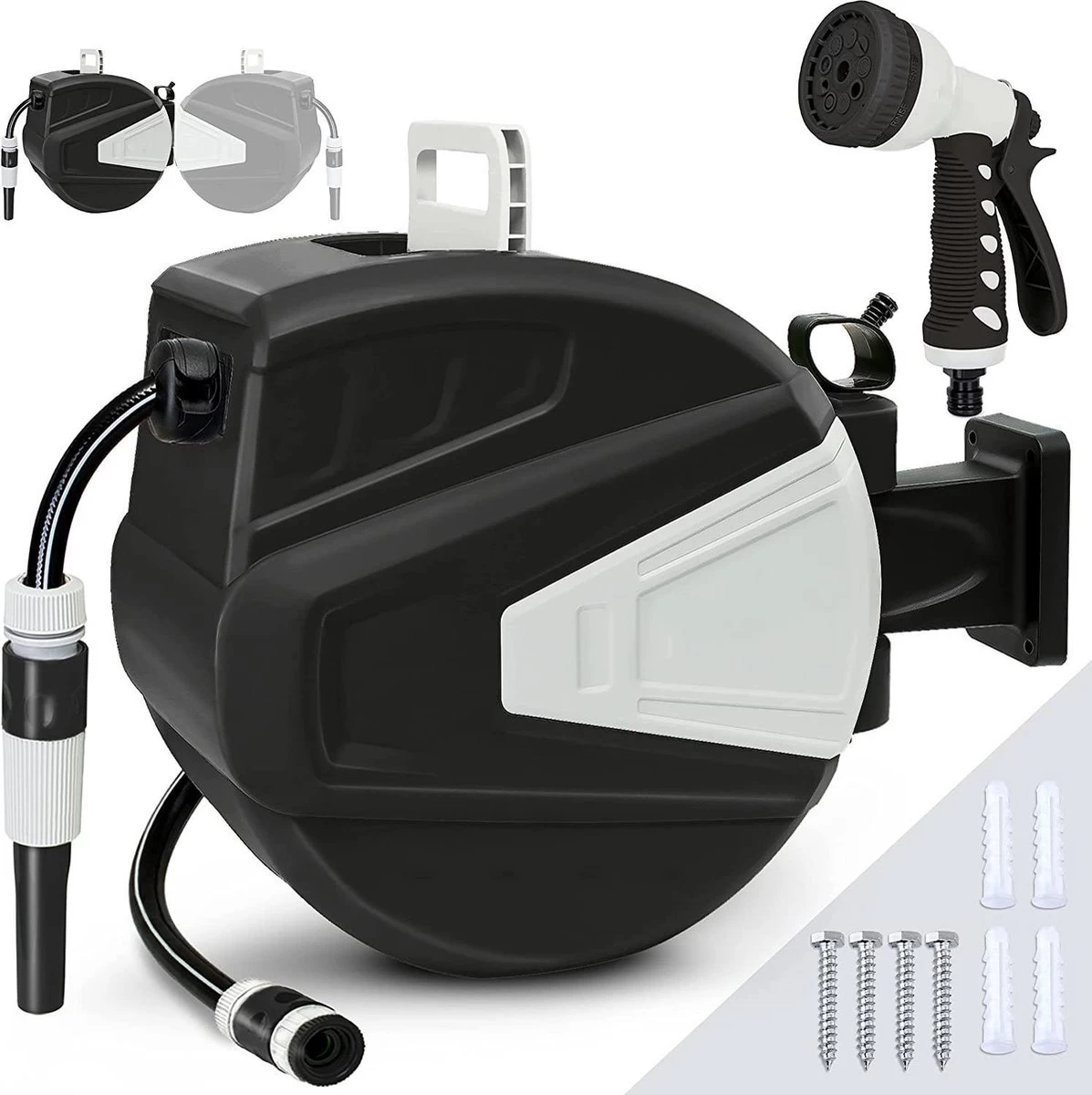 Sens Design Slanghaspel - Tuinslang Haspel - Automatisch - Zwart - 20m 8 Sens Design Slanghaspel - Tuinslang Haspel - Automatisch - Zwart - 20m - Afbeelding 6