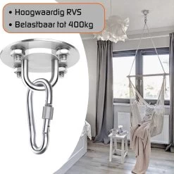 Plafondhaak – Voor Beton En Hout - Hangstoel – Hangmat – Bokszak – RVS – Binnen En Buiten – Ophangsysteem – Ophanghaak – 400KG 13 Plafondhaak – Voor Beton En Hout - Hangstoel – Hangmat – Bokszak – RVS – Binnen En Buiten – Ophangsysteem – Ophanghaak – 400KG -Tuinverzorgings Winkel 1199x1200 1