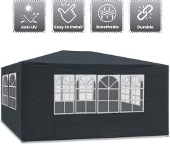MaxxGarden Partytent - Feesttent Paviljoen - 3x3m - Antraciet 14 MaxxGarden Partytent - Feesttent Paviljoen - 3x3m - Antraciet -Tuinverzorgings Winkel 1200x1017