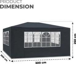 MaxxGarden Partytent - Feesttent Paviljoen - 3x3m - Antraciet 13 MaxxGarden Partytent - Feesttent Paviljoen - 3x3m - Antraciet -Tuinverzorgings Winkel 1200x1021