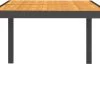 VidaXL Tuintafel 150x90x75 Cm Poly Rattan En Acaciahout Zwart