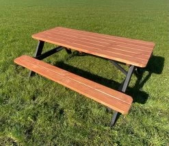 Goedkopepicknicktafels.nl | Zwart Bruine XL Picknicktafel Bruno | Tuintafel 6 Persoons | Bruin Zwart Gespoten Gedroogd Grenen Hout! -Tuinverzorgings Winkel 1200x1035