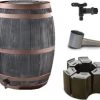 Complete Set: Regenton Bronzen Band 235 Ltr | Hout Effect | Handbewerkt | Inc.voet & Vulautomaat -Tuinverzorgings Winkel 1200x1038 1