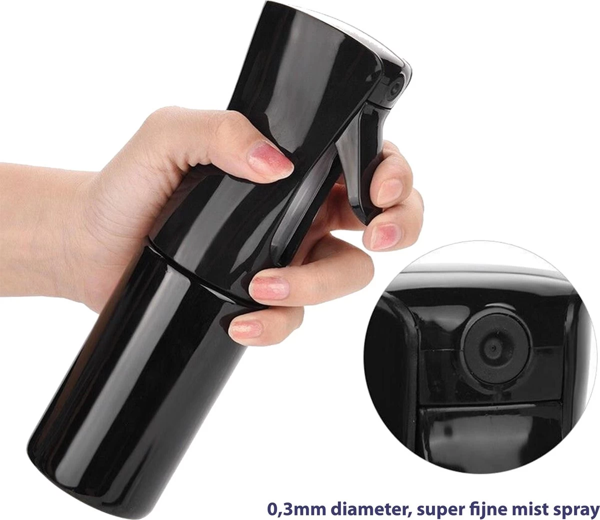 Hairspray - Mist Haarspray - 300ml - Zwart - Waterspuit - Water Verstuiver - 5 Hairspray - Mist Haarspray - 300ml - Zwart - Waterspuit - Water Verstuiver - - Afbeelding 3