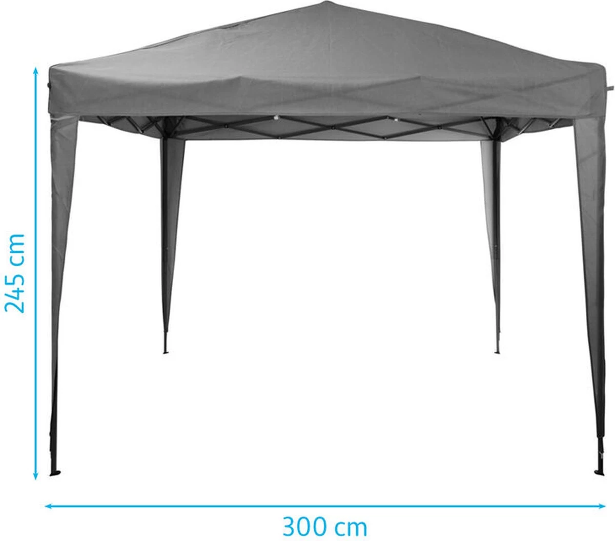 Ambiance Easy-up Partytent - 3x3m - Opvouwbaar - Grijs 9 Ambiance Easy-up Partytent - 3x3m - Opvouwbaar - Grijs - Afbeelding 7