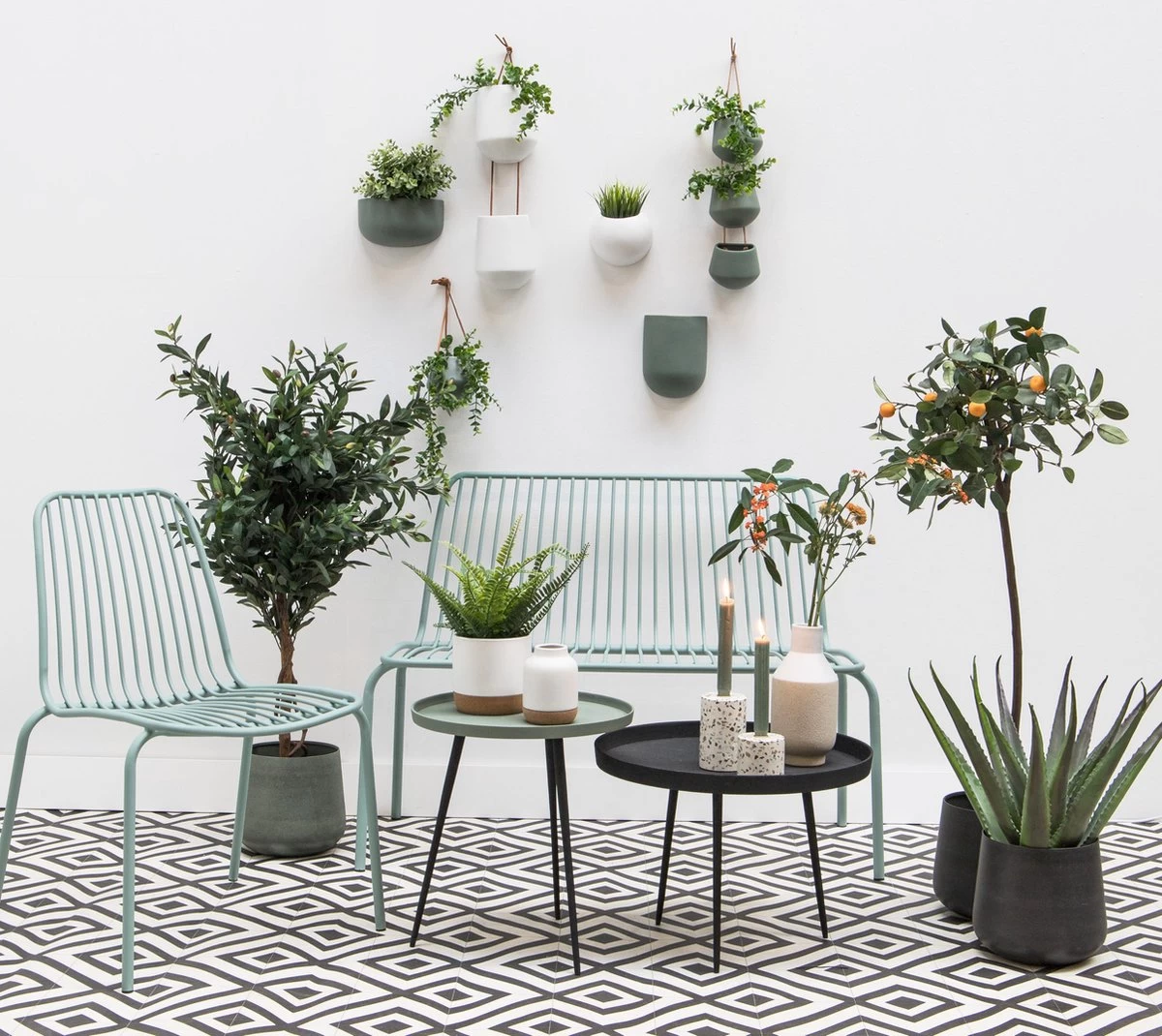 Pt Wand Bloempot Oval Wide - Green 7 Pt Wand Bloempot Oval Wide - Green - Afbeelding 5