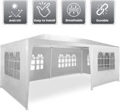 MaxxGarden Partytent - Paviljoen - 300 X 600 X 250 Cm - Met Zijwanden - Waterdicht Pro - 32mm Buizen – Wit 16 MaxxGarden Partytent - Paviljoen - 300 X 600 X 250 Cm - Met Zijwanden - Waterdicht Pro - 32mm Buizen – Wit -Tuinverzorgings Winkel 1200x1108