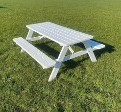 Goedkopepicknicktafels.nl | Witte XL Picknicktafel | Tuintafel 6 Persoons | Wit Gespoten Gedroogd Grenen Hout! -Tuinverzorgings Winkel 1200x1112 1