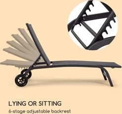 Blumfeldt Limala Tuinstoel - Ligstoel - Relaxstoel - Rugleuning In 6 Standen Verstelbaar - 2 Vielen - Draagkracht: Max. 150 Kg -Tuinverzorgings Winkel 1200x1129
