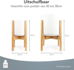 LifeGoods Planten Standaard - Uitschuifbare Bloempothouder - 20 Tot 30 Cm - Licht Bamboe -Tuinverzorgings Winkel 1200x1130 6