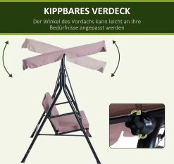 Outsunny Hollywoodschommel 3-zits Tuinschommel Schommelbank Met Dak 3 Kleuren 84A-054 14 Outsunny Hollywoodschommel 3-zits Tuinschommel Schommelbank Met Dak 3 Kleuren 84A-054 -Tuinverzorgings Winkel 1200x1131