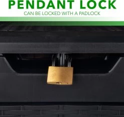 Opbergbox 310L UV-Bestendig Weerbestendig Wielen Tuinbox Rotan-look Antraciet -Tuinverzorgings Winkel 1200x1131 6