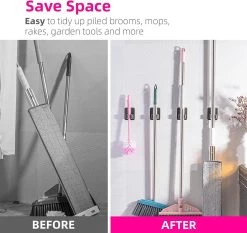BOTC Bezemhouder - 4 Stuks - RVS - Bezem Ophangsysteem - Bezem Houder - Tuingereedschap - Zwart 12 BOTC Bezemhouder - 4 Stuks - RVS - Bezem Ophangsysteem - Bezem Houder - Tuingereedschap - Zwart -Tuinverzorgings Winkel 1200x1134 4