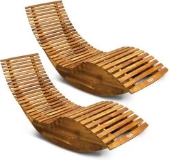 Casaria Ligstoel FSC®-gecertificeerd – Acacia Hout – 2 Stuks