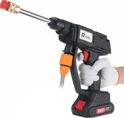 Merkloos Elektrische Accu-Hogedrukreiniger - 20Bar - Multifunctioneel Mondstuk - Draagbaar Oplaadbaar Snoerloos - Reinigingsspuitpistool - Met Rijke Accessoires - Voor Makita 18V-batterij - Voor Auto, Tuin, Terras, Raam (Zwart) -Tuinverzorgings Winkel 1200x1140 1