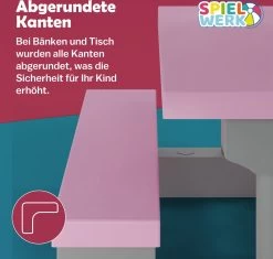 Spielwerk Kinder Tuinset – Incl. Parasol UV-bescherming - Roze Grijs -Tuinverzorgings Winkel 1200x1143