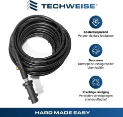 Techweise - Rioolslang Voor Kärcher K2 T/m K7 - 10M - Met Vier Achterwaartse Hogedruksproeiers -Tuinverzorgings Winkel 1200x1144 4